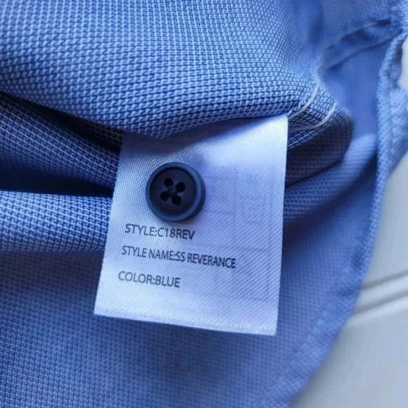 NWT Craft+Flow Casual Blue Short Sleeve Button Down Shirt Boys Sz 7 - Picture 7 of 9